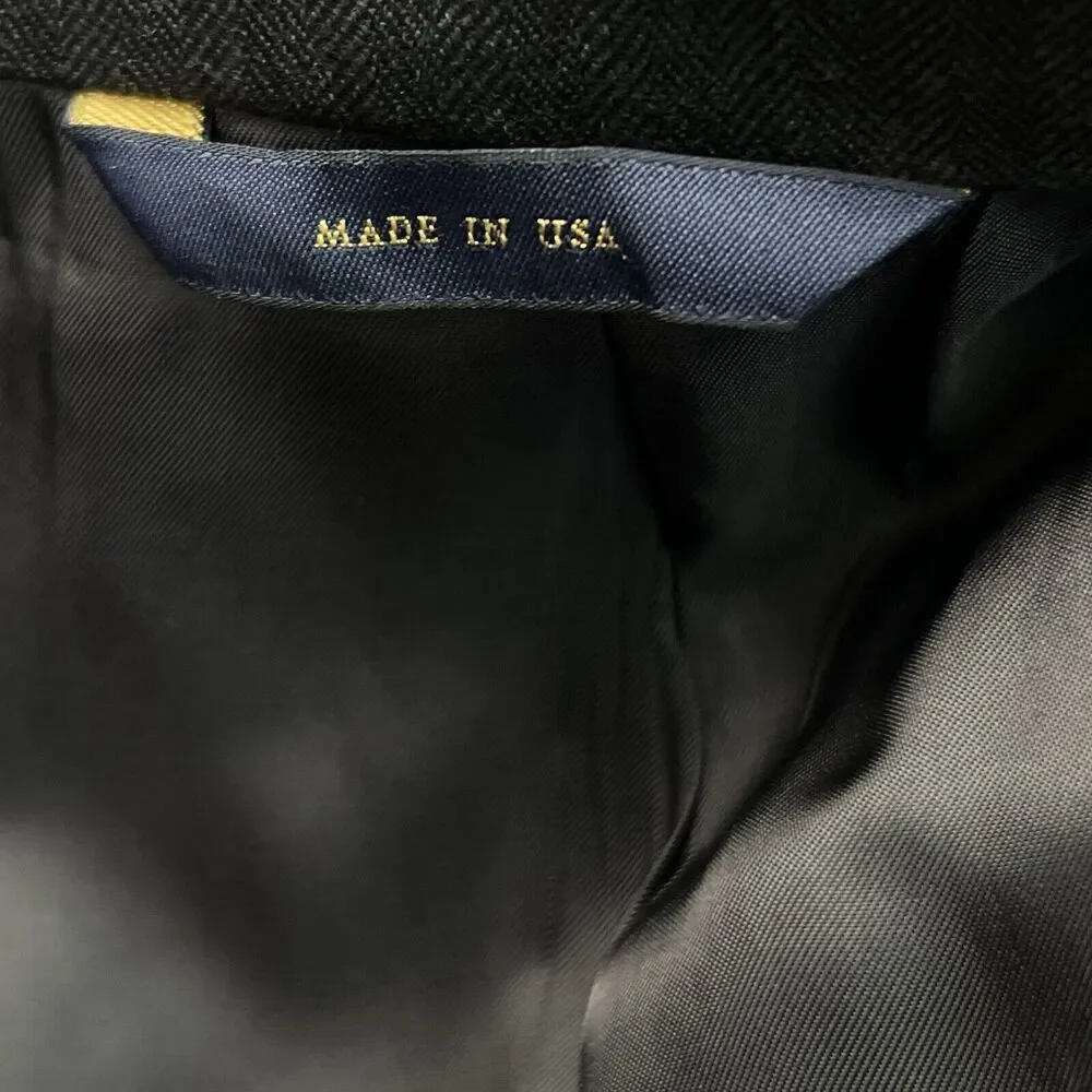 Brooks Brothers‎ Madison Saxxon Blazer Mens Size 44L Charcoal Gray USA